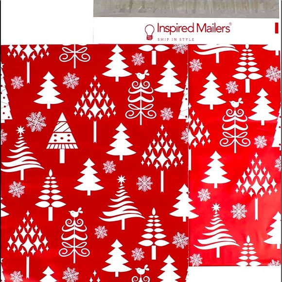 Other - LAST SET‼️🎄20 Premium poly mailers- Red + White Trees!
